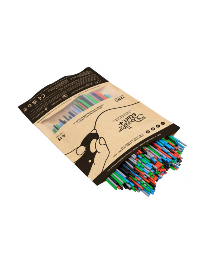 3DOODLER START FILAMENT ECO 25MM, 250 SZTUK, 5 KOLORÓW (NIE/CZE/ZIE/SZA/CZAR), PRIMARY POW, 3DS-ECO-MIX2-250 główny