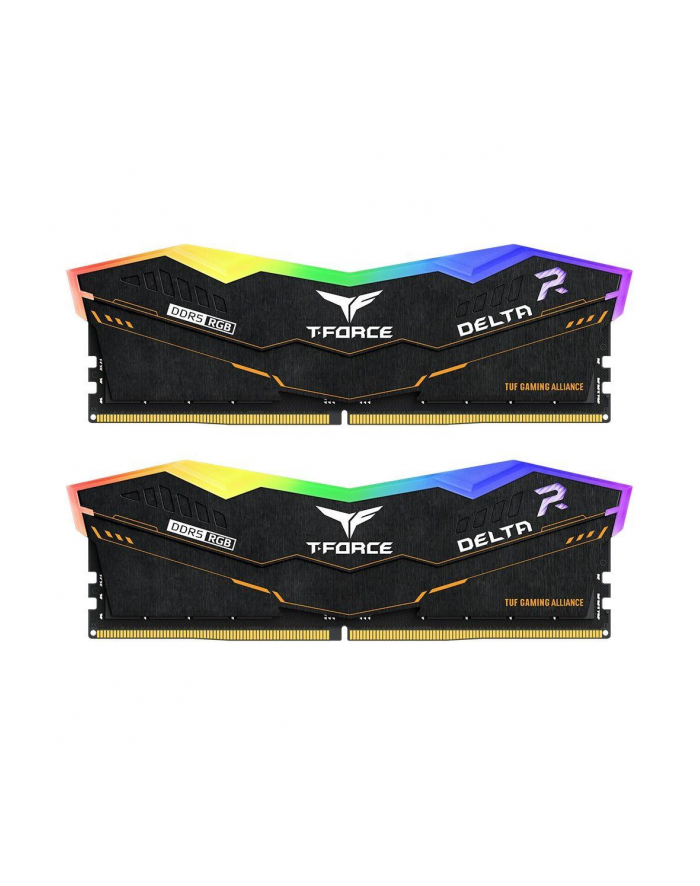 Team Group DDR5 32GB - 6000 - CL - 38 - Dual-Kit - DIMM - FF5D532G6000HC38ADC01, Delta TUF RGB, XMP, Kolor: CZARNY główny