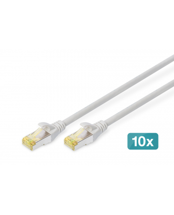 DIGITUS DIGITUS KABEL LAN CAT 6A - 2 M - 10 SZTUK - KABEL SIECIOWY RJ45 - EKRANOWANY S/FTP - KOMPATYBILNY Z CAT-6 & CAT-7 - SZARY  ()