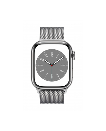 Apple Watch Series 8 GPS + Cellular Koperta 41mm Ze Stali Nierdzewnej Z Bransoletą Mediolańską W Kolorze Srebrnym (MNJ83ELA)