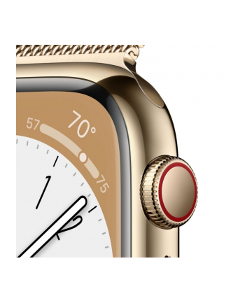 Apple Watch Series 8 GPS + Koperta 45mm Ze Stali Nierdzewnej W Kolorze Złotym + Bransoleta Mediolańska W Kolorze Złotym (MNKQ3ULA)