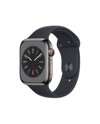 Apple Watch Series 8 Gps + Cellular 45Mm Graphite Stainless Steel Case With Midnight Sport Band (MNKU3L/A)