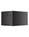 Szafa instalacyjna Lanberg rack wisząca 19'' 6U 600x450 drzwi perforowane czarna (flat pack) - nr 11