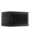 Szafa instalacyjna Lanberg rack wisząca 19'' 6U 600x450 drzwi perforowane czarna (flat pack) - nr 16