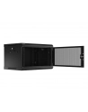 Szafa instalacyjna Lanberg rack wisząca 19'' 6U 600x450 drzwi perforowane czarna (flat pack) - nr 7