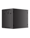 Szafa instalacyjna Lanberg rack wisząca 19'' 9U 600x450 drzwi perforowane czarna (flat pack) - nr 11