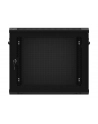 Szafa instalacyjna Lanberg rack wisząca 19'' 9U 600x450 drzwi perforowane czarna (flat pack) - nr 13