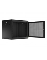 Szafa instalacyjna Lanberg rack wisząca 19'' 9U 600x450 drzwi perforowane czarna (flat pack) - nr 7