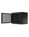 Szafa instalacyjna Lanberg rack wisząca 19'' 9U 600x450 drzwi perforowane czarna (flat pack) - nr 9