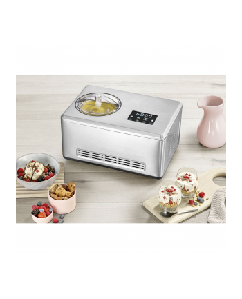 Severin 2-in-1 ice cream maker EZ 7406, with yoghurt function (stainless steel (brushed), 180 watts)