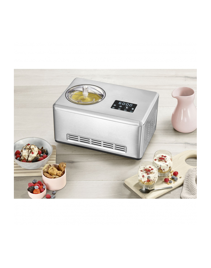 Severin 2-in-1 ice cream maker EZ 7406, with yoghurt function (stainless steel (brushed), 180 watts) główny