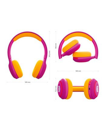 Tigermedia tigerbuddies, headphones (pink/yellow, USB-C, Bluetooth)