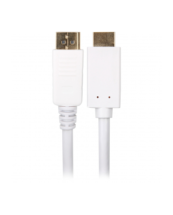 Sharkoon adapter cable Displayport 1.2 > HDMI 4K (Kolor: BIAŁY, 3 meters)