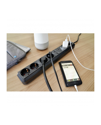 Brennenstuhl Connect Eco-Line WiFi socket strip 6-way (Kolor: CZARNY, 1.5 meters, timer, voice control)