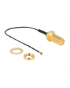 DeLOCK antenna cable RP-SMA (socket for installation) > MHF 4 (plug), adapter (grey/gold, 10cm) - nr 1