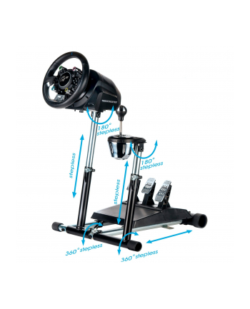 Wheel Stand Pro Deluxe V2, mount (Kolor: CZARNY, Thrustmaster T300RS/TX/T150/TMX + RGS + GTS)
