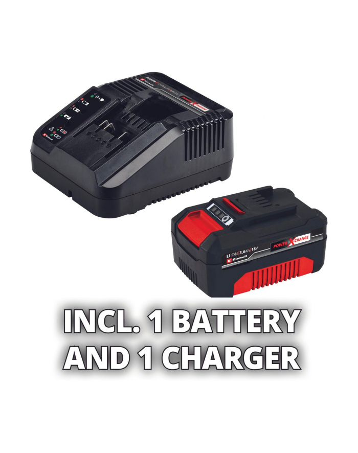 Einhell lawn mower and leaf blower set GE-CM 3018 Li CL, 18 volts (red/Kolor: CZARNY, Li-ion battery 3.0 Ah) główny