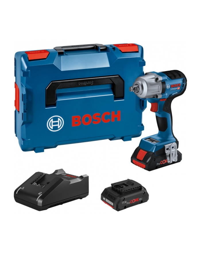 bosch powertools Bosch cordless impact wrench GDS 18V-450 HC Professional, 18V (blue/Kolor: CZARNY, 2x Li-Ion battery ProCORE18V 4.0Ah, Bluetooth module, in L-BOXX) główny