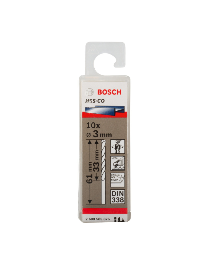 bosch powertools Bosch metal twist drill HSS-Co, 3mm (working length 33mm, 10 pieces) główny