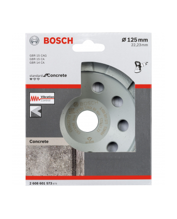 bosch powertools Bosch diamond cup wheel Standard for Concrete, 125mm, grinding wheel (bore 22.23mm, for concrete and angle grinders)
