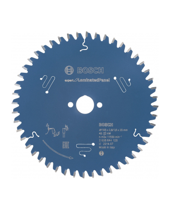bosch powertools Bosch circular saw blade Expert for Laminated Panel, 165mm, 48Z (bore 20mm, for circular saws)
