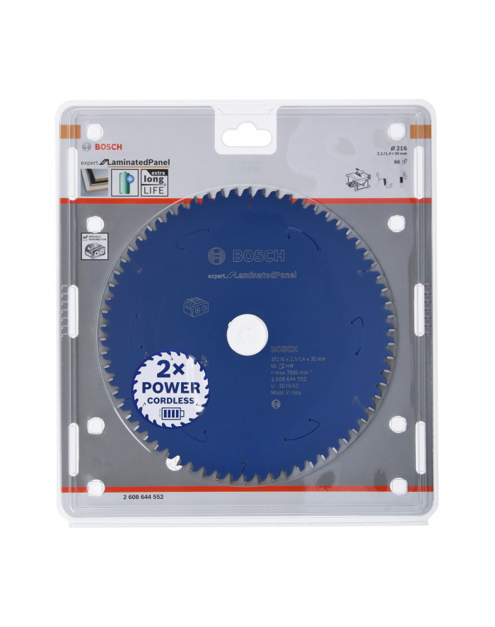 bosch powertools Bosch circular saw blade Expert for Laminated Panel, 216mm, 66Z (bore 30mm, for table saws) główny