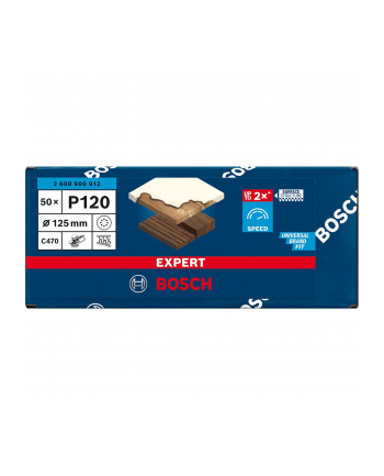 bosch powertools Bosch Expert C470 sanding sheet, 125mm, K120 (50 pieces, for eccentric sanders)