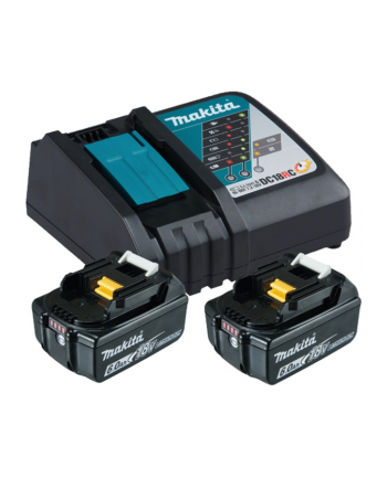 Makita Power Source Kit 18V 6Ah, set (Kolor: CZARNY, 2x battery BL1860B, 1x charger DC18RC)