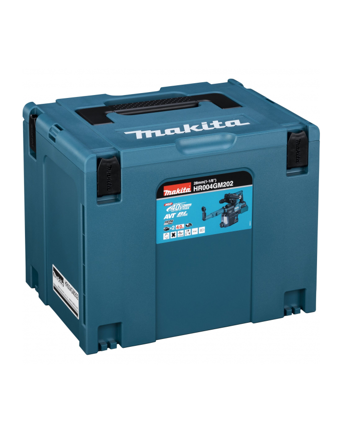 Makita HR004GM202 XGT cordless combination hammer, 40 volts, czerwonyary hammer (blue/Kolor: CZARNY, 2x Li-ion batteries 4Ah, MAKPAC, DX14) główny