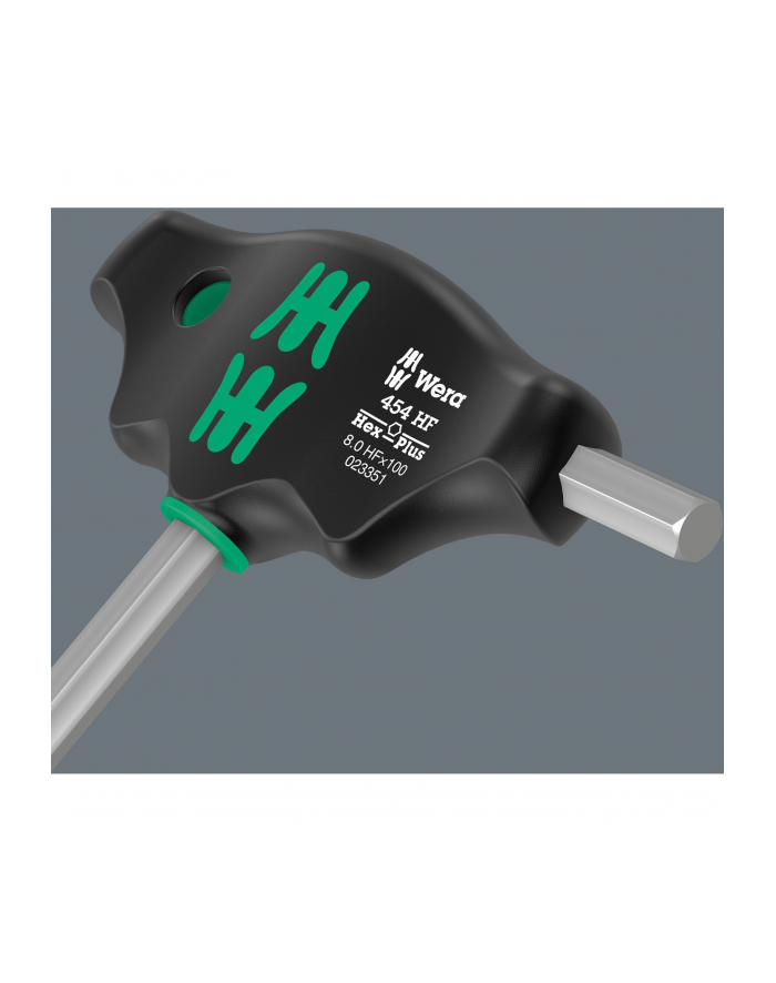 Wera 454/7 HF set 2 T-handle screwdrivers + rack, 7 pieces (Kolor: CZARNY/green, with holding function) główny
