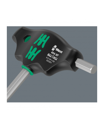 Wera 454/7 HF set 2 T-handle screwdrivers + rack, 7 pieces (Kolor: CZARNY/green, with holding function)