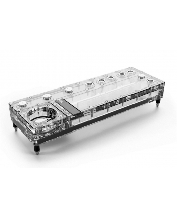 Alphacool Core Distro Plate 360 Links VPP/D5, distributor (transparent/silver, integrated reservoir)