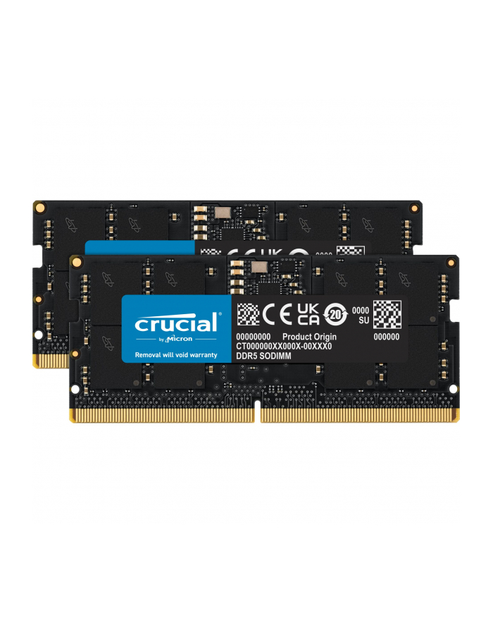 Crucial DDR5 - 48GB - 5600 - CL - 46(2x 24 GB) dual kit, RAM (Kolor: CZARNY, CT2K24G56C46S5) główny