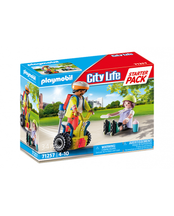 PLAYMOBIL 71257 City Life Starter Pack Rescue with Balance Racer Construction Toy