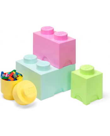 Room Copenhagen LEGO memory block multi pack 4 pieces, storage box (light green, size L)