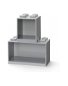 Room Copenhagen LEGO Regal Brick Shelf 8+4, Set 41171740 (light grey, 2 shelves) - nr 1