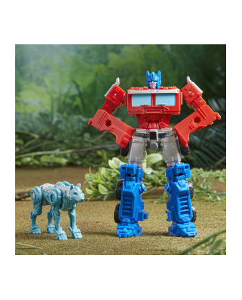 Hasbro Transformers: Rise of the Beasts Beast Weaponizers Optimus Prime and Chainclaw Toy Figure (2-Pack, 12.5 and 7.5 cm tall)