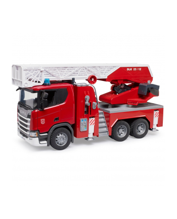 BRUD-ER Scania Super 560R Feuerwehr mit Drehleiter, Wasserpumpe, Light ' Sound