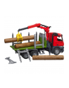 BRUD-ER Mercedes Benz Arocs timber transport truck, model vehicle (with loading crane, gripper and 3 tree trunks) - nr 10