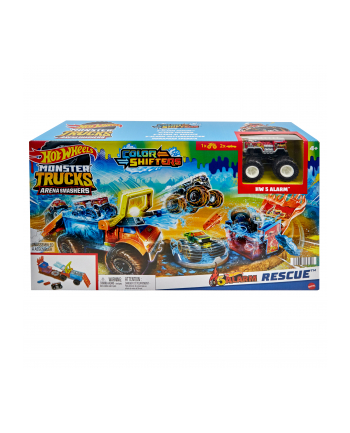 Hot Wheels Monster Trucks Arena World: 5 Alert Rescue Toy Vehicle (Includes 2 Color Shifters Destructible Cars)