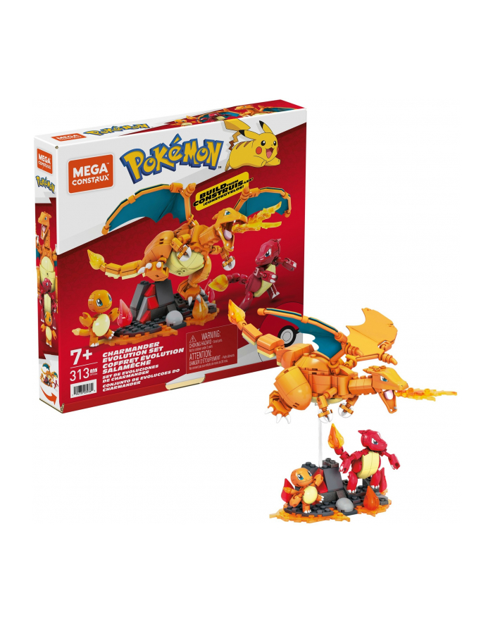 megabloks Mattel MEGA Pokémon Charmander Evolution Set Construction Toy główny