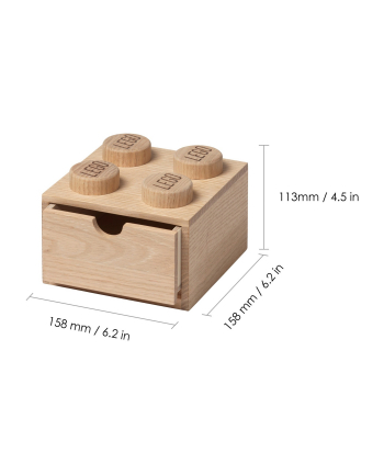 Room Copenhagen LEGO 2x2 wooden desk drawer, storage box (oak, light)