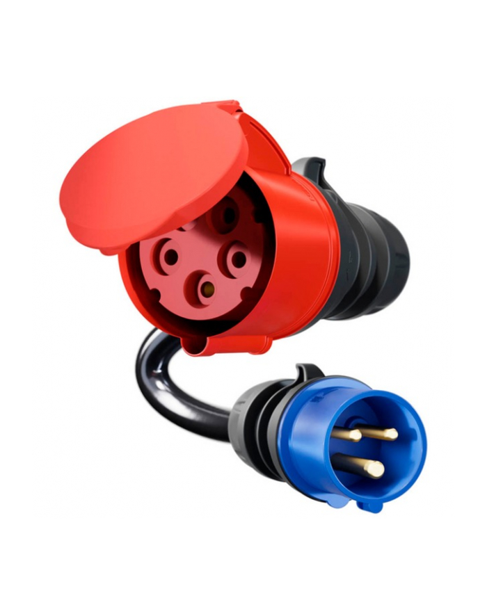 go-e adapter for Gemini flex 22 kW, CEE red three-phase current 32A > CEE blue 16A (Kolor: CZARNY, 30cm) główny