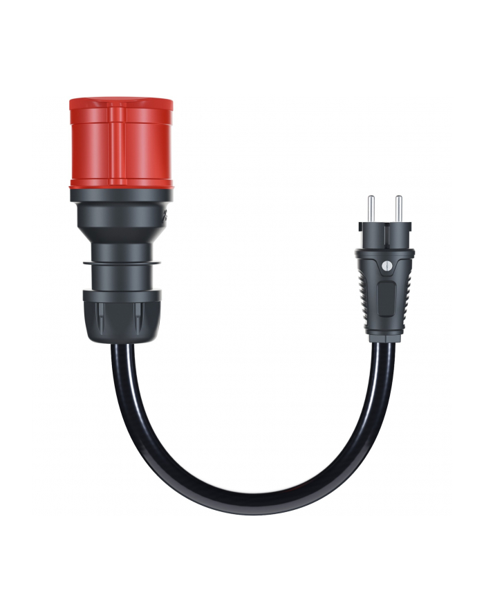 go-e adapter for Gemini flex 22 kW, CEE red three-phase current 32A > household socket (Kolor: CZARNY, 30cm) główny