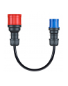 go-e adapter for Gemini flex 11 kW, CEE red three-phase current 16A > CEE blue 16A (Kolor: CZARNY, 30cm) - nr 1