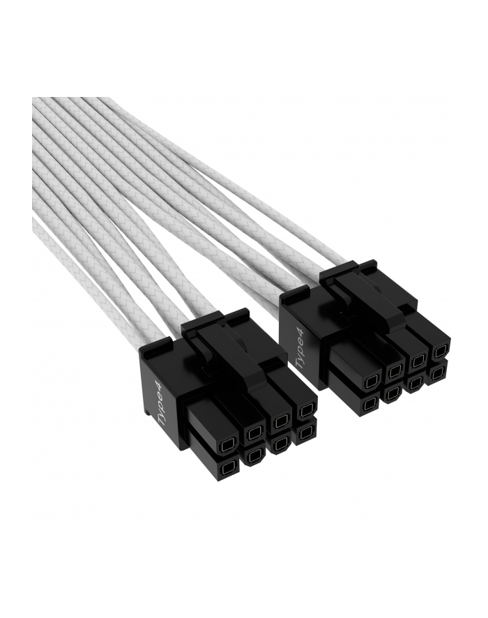 Corsair Premium Sleeved PCIe 5.0 12VHPWR PSU adapter cable (Kolor: BIAŁY, 50cm) główny