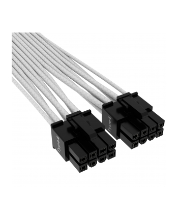 Corsair Premium Sleeved PCIe 5.0 12VHPWR PSU adapter cable (Kolor: BIAŁY, 50cm)