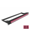 DeLOCK 19 fiber optic patch panel 24 port LC duplex (Kolor: CZARNY/purple, 1 U) - nr 1