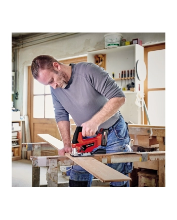 Einhell cordless jigsaw TC-JS 18 Li (red/Kolor: CZARNY, Li-ion battery 2.5Ah, E-Box Basic case)