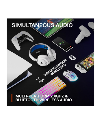 SteelSeries Arctis Nova 7P, gaming headset (Kolor: BIAŁY/Kolor: CZARNY, USB-C, Bluetooth)